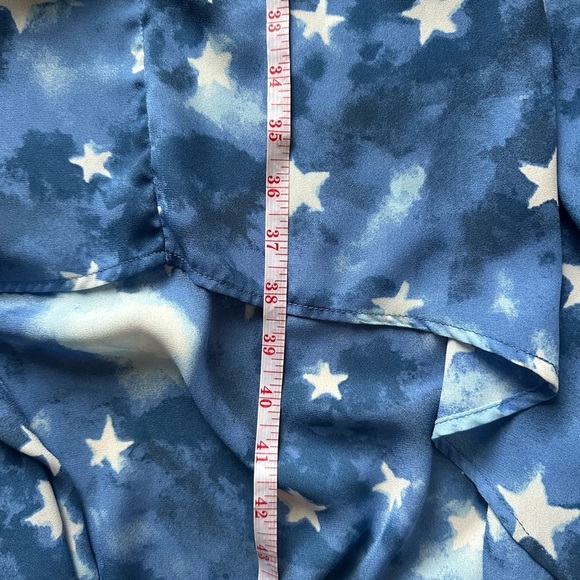 Buddy Love Women’s Blue & White Stars Hi lo Sleeveless Maxi Dress Size S/M - Picture 7 of 9